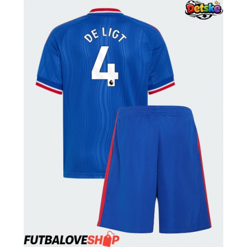 Dres Manchester United Matthijs de Ligt #4 Preč pre deti 2026-27 Krátky Rukáv (+ trenírky)